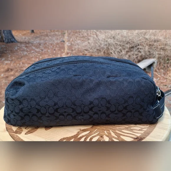 VTG Coach XL Signature Black Duffle Carry On Travel Weekender Bag & Toiletry Bag - Picture 14 of 16